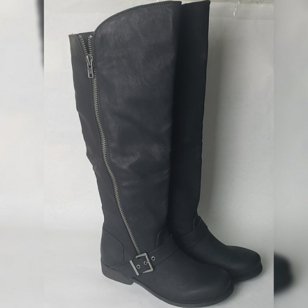Carlos santana black high boots